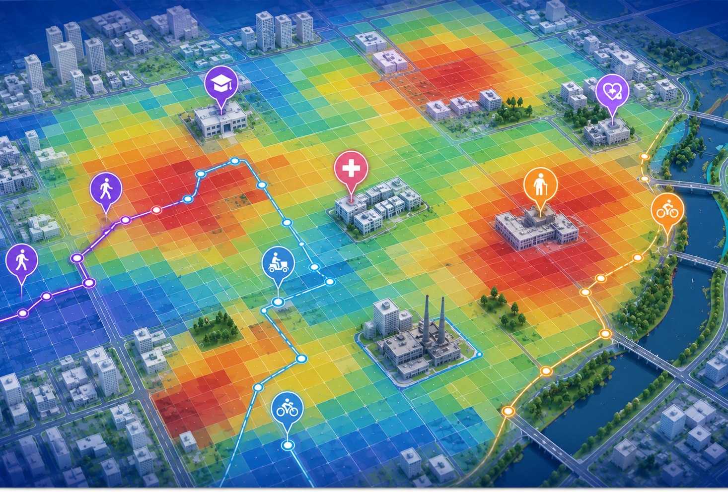 Dynamic exposure mapping visualization