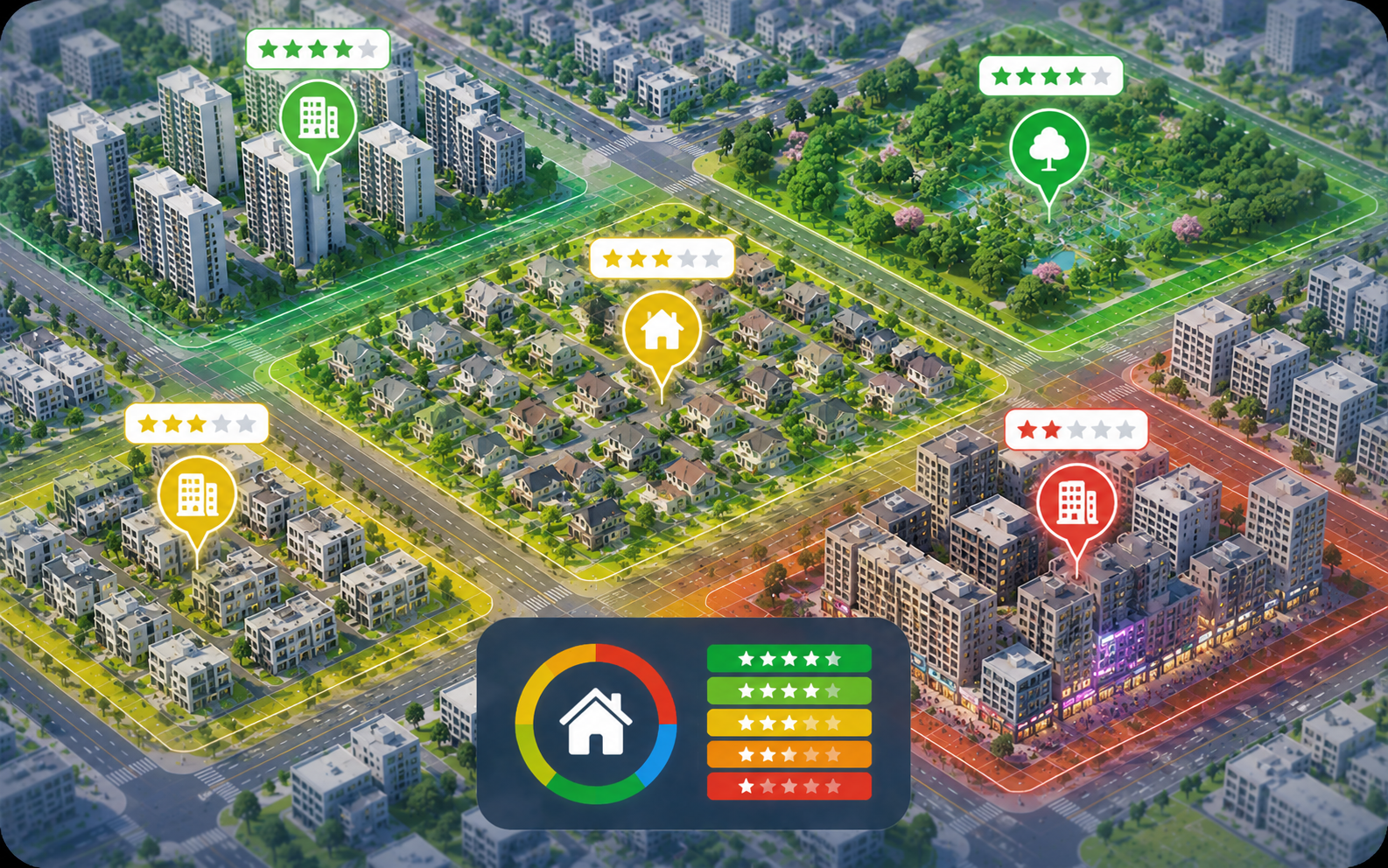 Environmental asset grading visualization